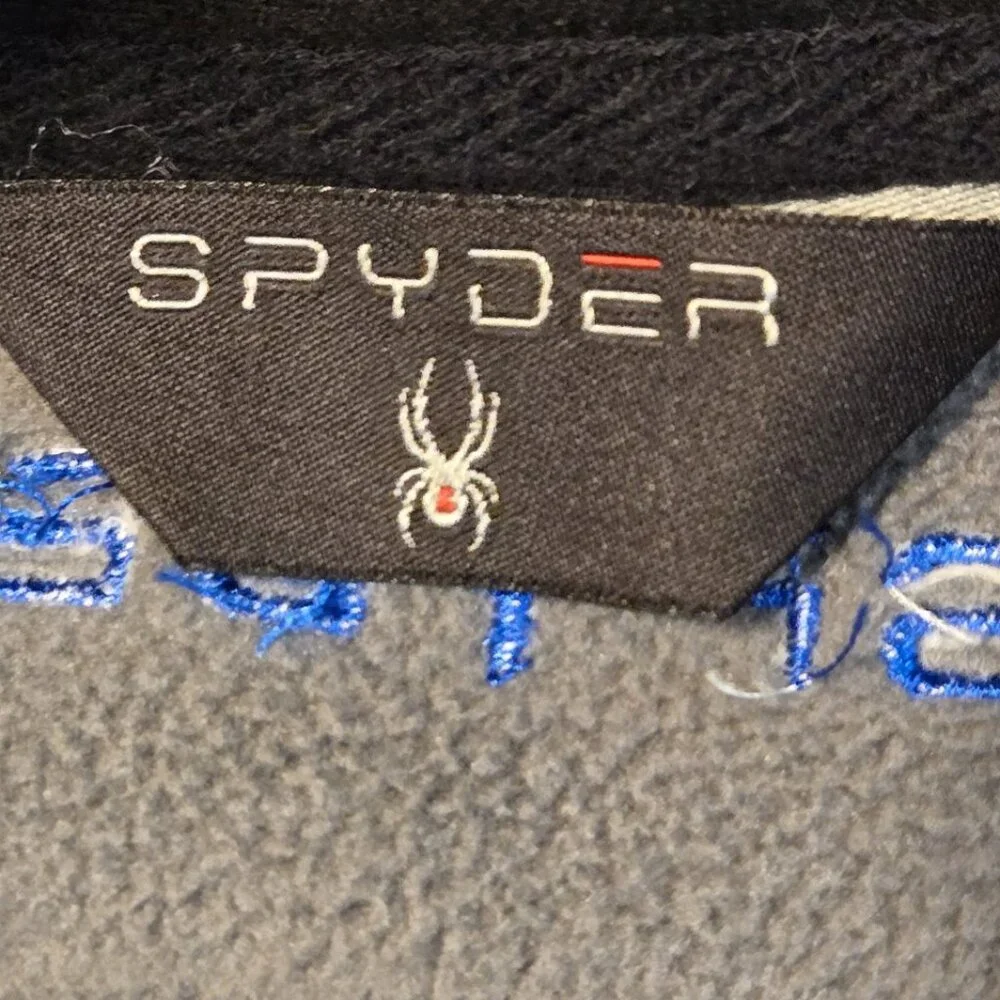 Kids SPYDER‎ Jacket Gray/Black Blue Logo Size S (7/8) EUC